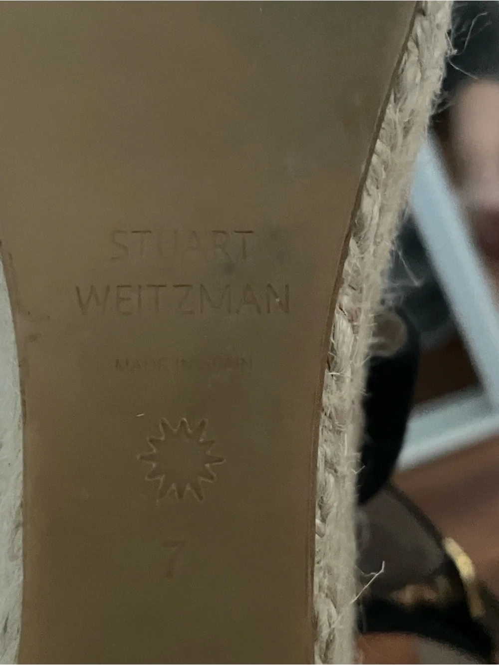 Stuart Weitzman Black Suede Espadrille Wedge - Picture 8 of 8